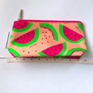 Watermellon graphic print bag watermelon slices canvas lined fruity